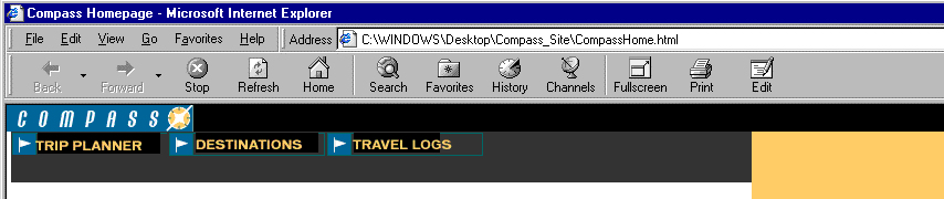 Navigation bars in a browser