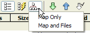 In the expanded Files panel, clicking the Site Map button in the toolbar lets you choose Map Only (the site map without local file structure) or Map And Files (the site map with the local file structure).