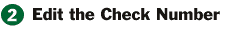 Edit the Check Number