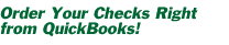 Order Your Checks Right from QuickBooks!