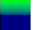 Square with a gradient which starts green on the top edge and fades to blue on the bottom edge. The actual gradient covers the top half of the square; the bottom half of the square is solid blue.