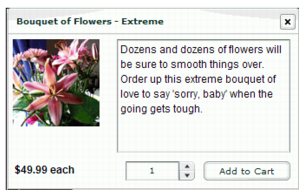 Bouquet of Flowers product detail window