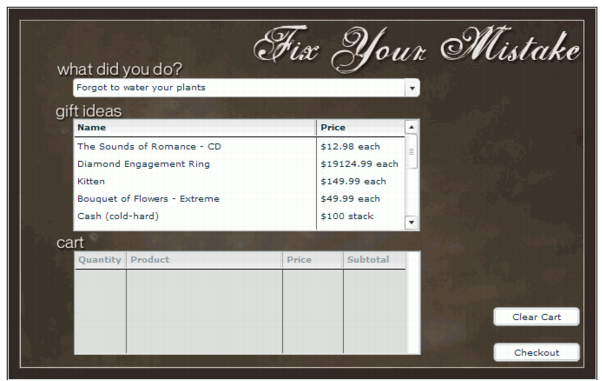 The main page