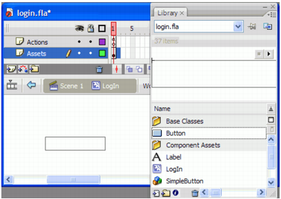 Using the button component symbol 