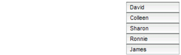 A List filled with data from a DataProvider