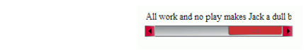 Horizontal ScrollBar with thumb and left and right arrows in red